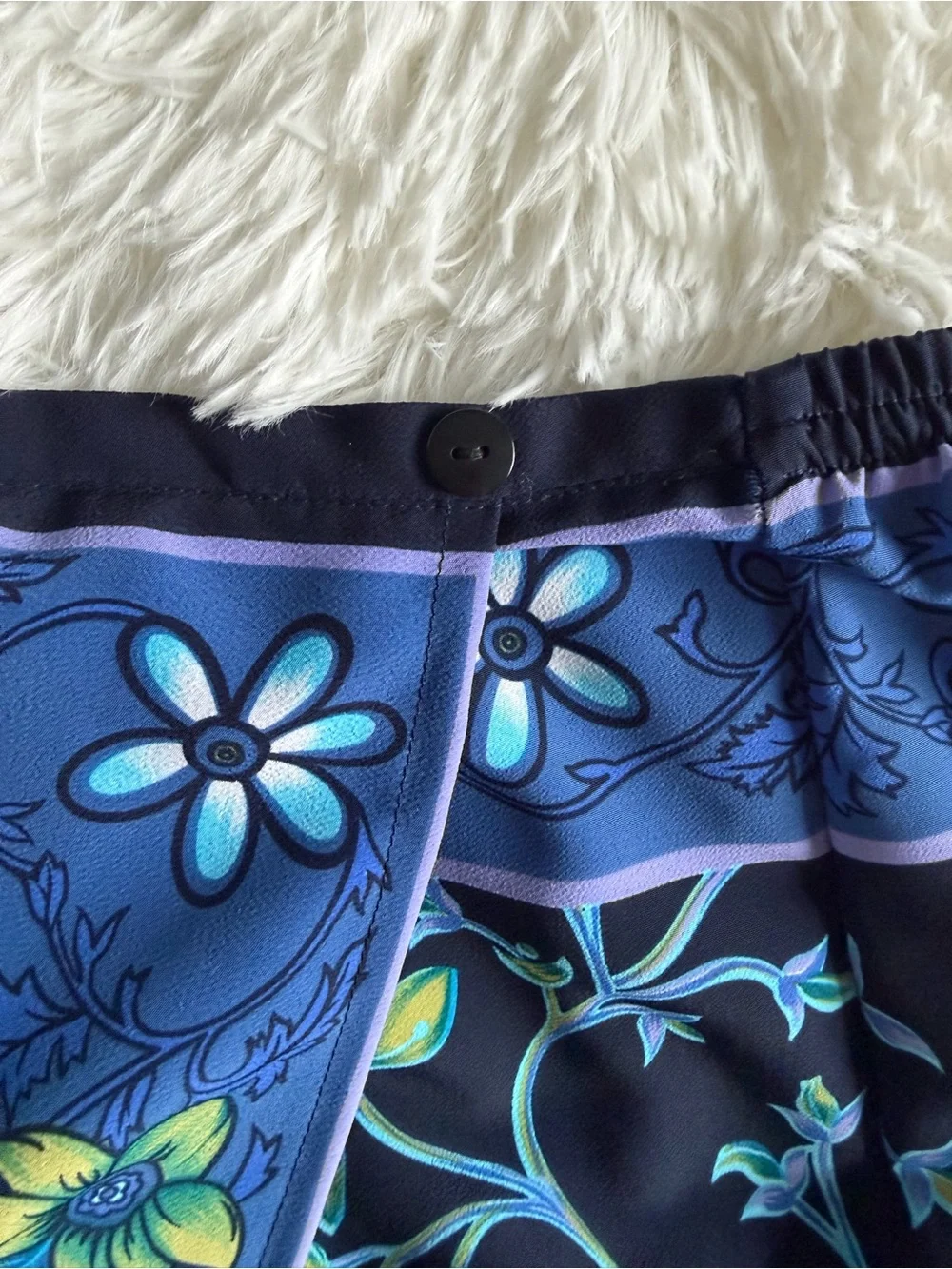 Notations Clothing Co Blue Floral Satin Maxi Skirt Small Vintage Y2K Boho